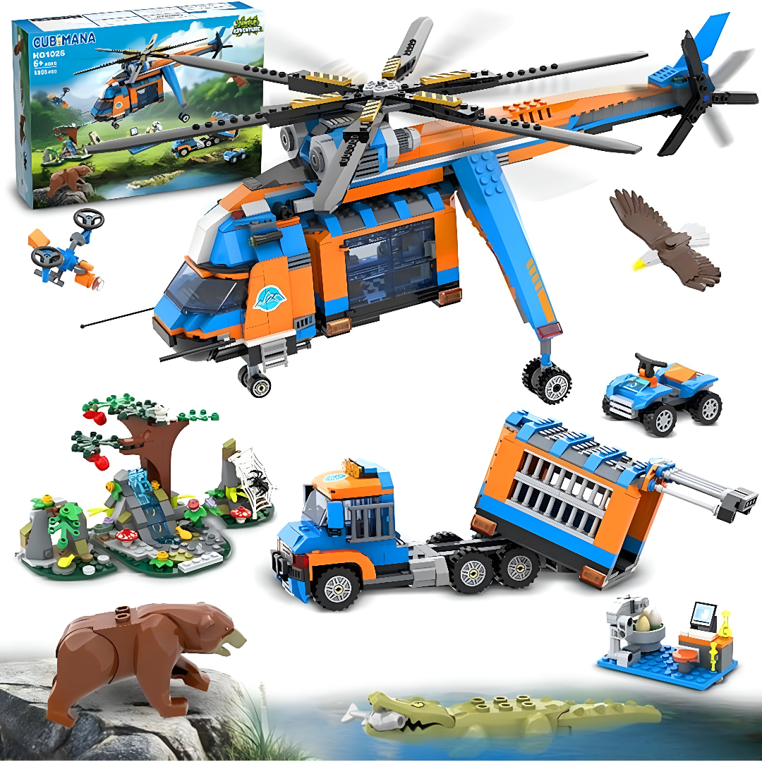 City Jungle Adventurer Helicopter Building Toys
