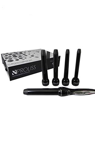 Diamond Collection 5P Curling Iron Wand 5-Piece Clipless Curler GIFT SET by Proliss - Image 2